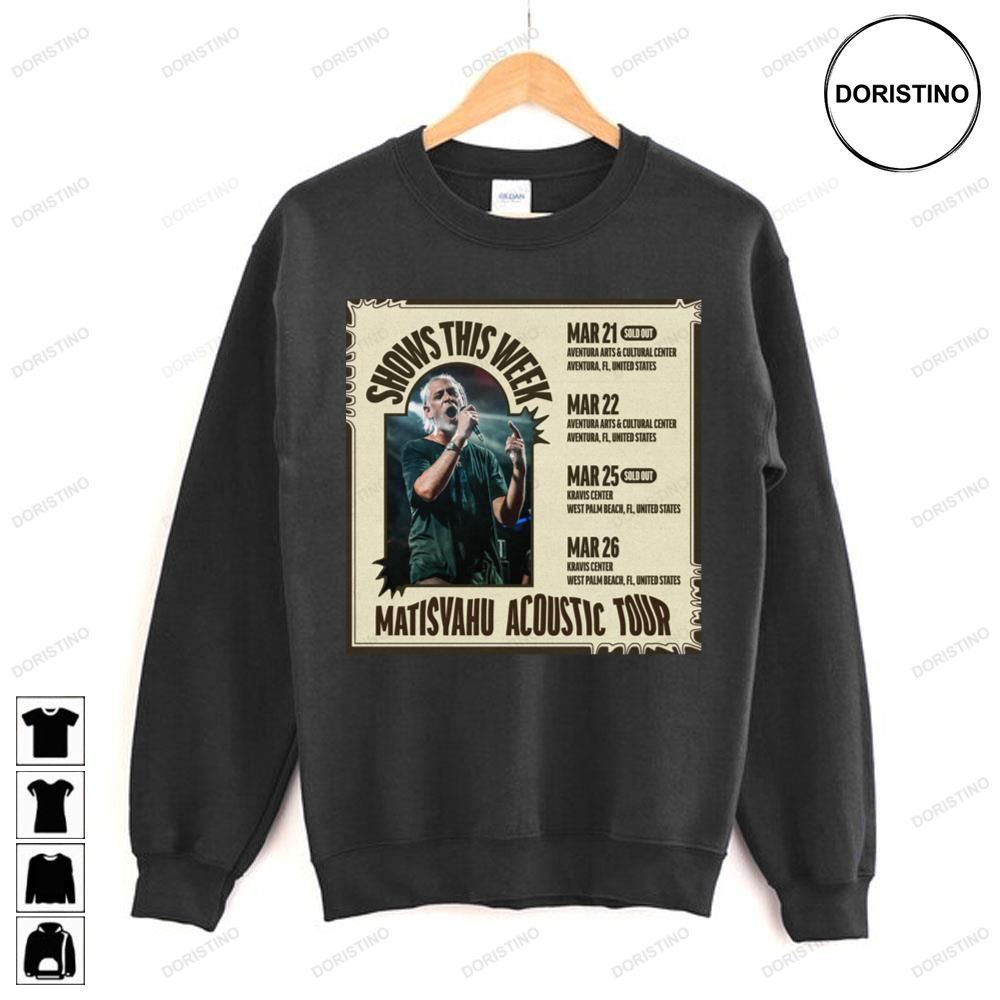 Chows This Week Matisyahu Acoustic Tour 2023 Limited Edition T-shirts
